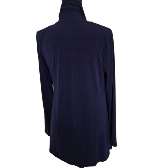 GRACE  Womens Navy Blue Open Front Long Sleeve Lightweight Cardigan Small - Picture 4 of 9